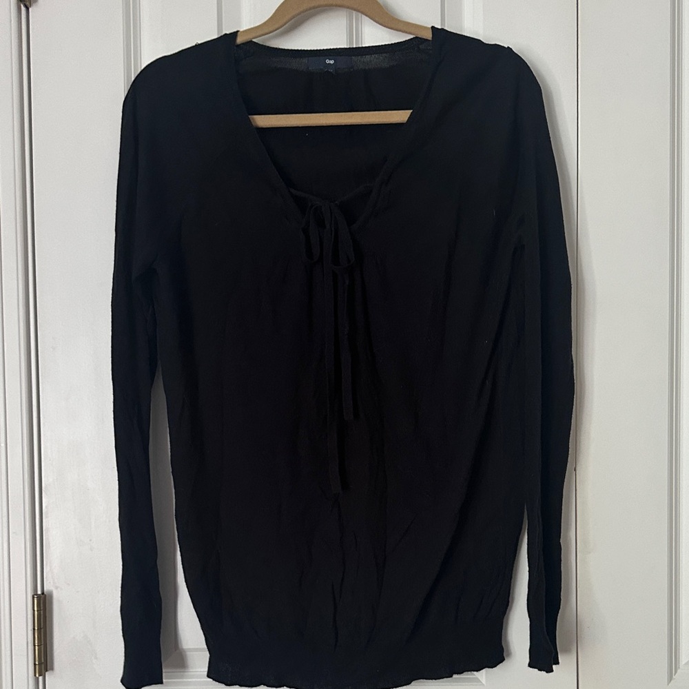 GAP Black Long Sleeve Blouse